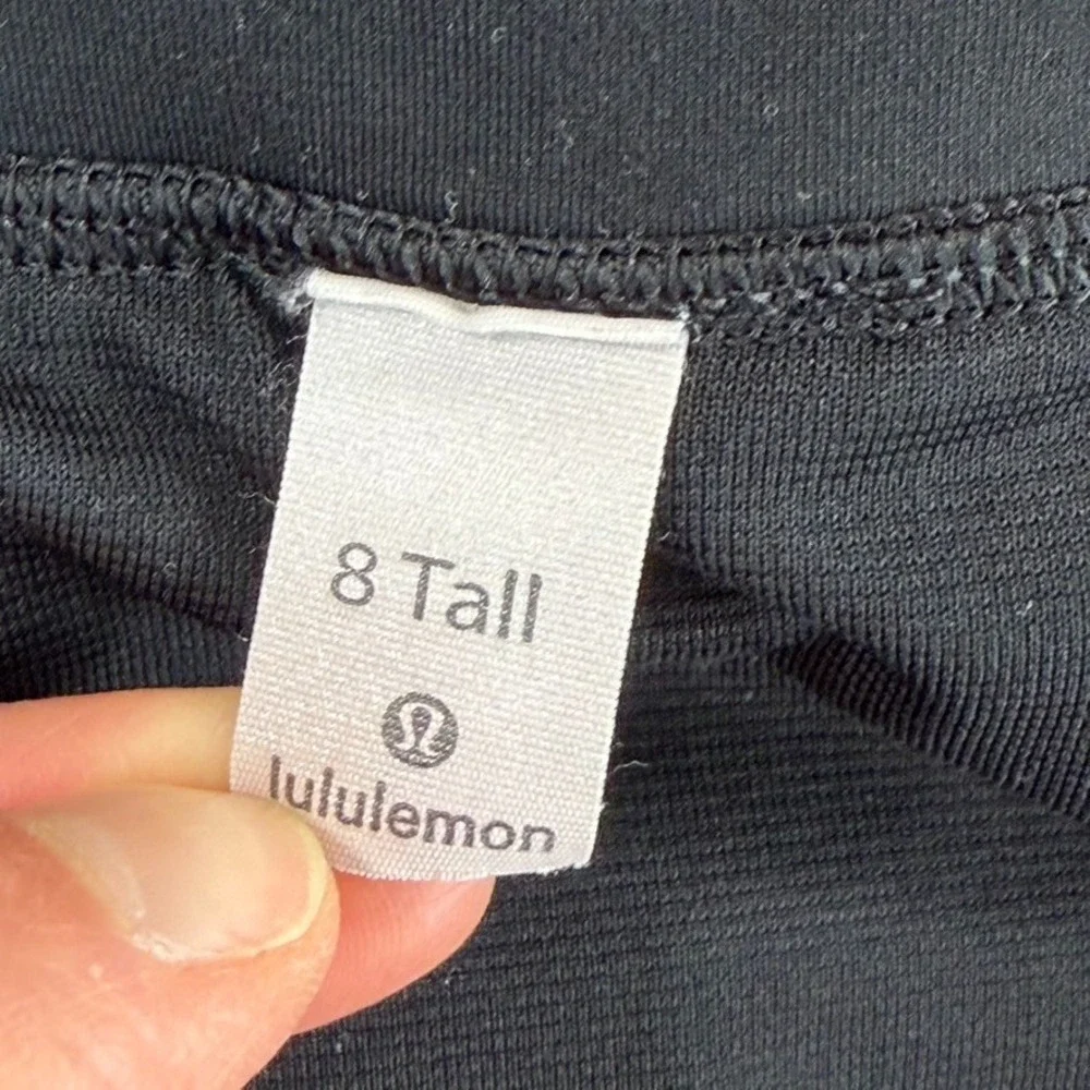 Lululemon Speed Up Short Long Lined Black Running Athletic Workout Women 8 Tall‎